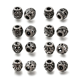 304 Stainless Steel European Beads, Large Hole Beads, Rondelle