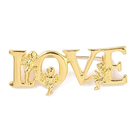 Word Love Alloy Brooch, Fairy Lapel Pins