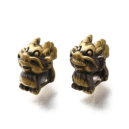 Латунные бусины, без кадмия и без свинца, стойки покрытие, долговечный, дракон