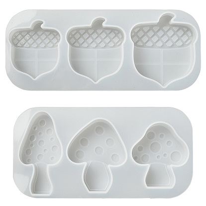2 шт 2 стили силиконовые формы для украшения свечей в форме гриба и шишки