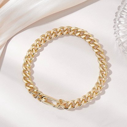 Браслеты-цепочки из латуни с кубинскими звеньями, украшения Spring Gate Rings для мужчин