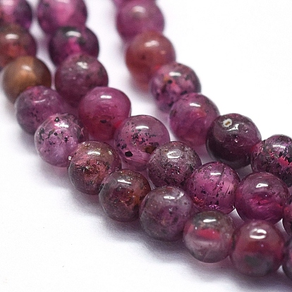 Natural Ruby Beads Strands, Round