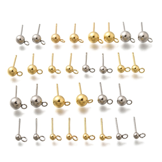 201 Выводы серьги из нержавеющей стали шпилька, с петлей и 304 штифтами из нержавеющей стали, круглые