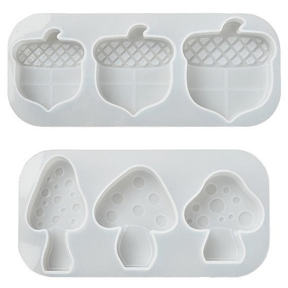 2 шт 2 стили силиконовые формы для украшения свечей в форме гриба и шишки