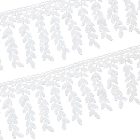 7.5 ярдов полиэстеровая отделка в виде листьев с кисточками, бахрома для оформления окон