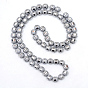 Electroplate Glass Bead Strands, Frosted, Round