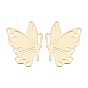 Brass Filigree Joiners Links, Long-Lasting Plated, Butterfly