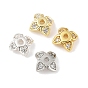 Латунный микропаве, прозрачная шапочка для бусин из кубического циркония, цветок
