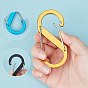 CHGCRAFT 4Pcs 4 Colors Aluminium Alloy Rock Climbing Carabiners, Key Clasps, for Camping Hiking Fishing Traveling Backpack Bottle, S Shape