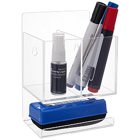 2 Bags Acrylic Marker Pen Organizer Holder, Rectangle
