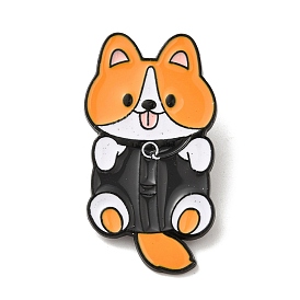 Cute Dog Enamel Pins, Zinc Alloy Puppy Brooches for Backpack Clothes