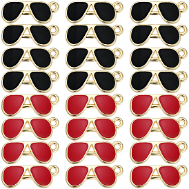 60 шт 2 цвета сплава эмалевые подвески, золотые, очки прелести