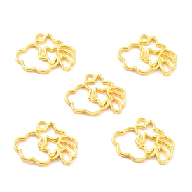 Alloy Open Back Bezel Pendants, for DIY UV Resin, Epoxy Resin, Pressed Flower Jewelry, Cadmium Free & Lead Free, Cloud