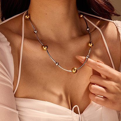 304 круглые бусины из нержавеющей стали в форме изогнутой трубки, реальный 18 k позолоченный