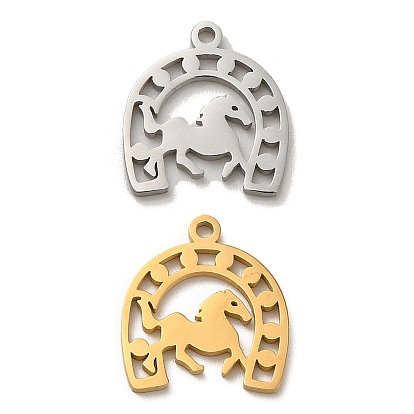 304 прелести нержавеющей стали, лазерная резка, подкова с оберегом лошади