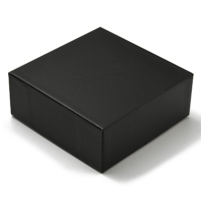 Cardboard Jewelry Packaging Boxes, with Sponge Inside and Paper, for Rings, Small Watches, Necklaces, Earrings, Bracelets, Square