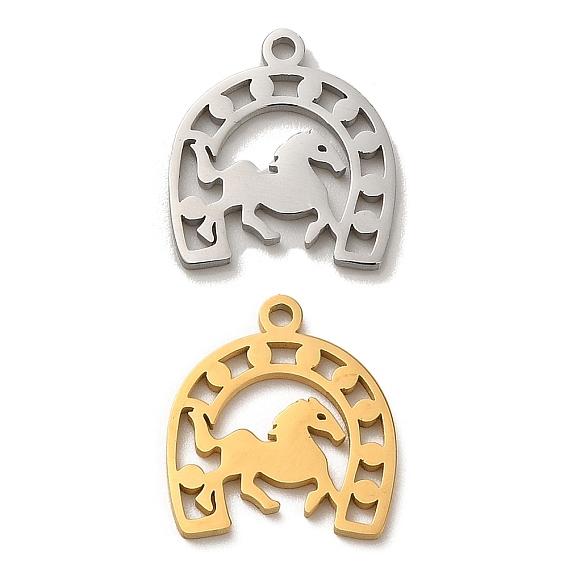 304 прелести нержавеющей стали, лазерная резка, подкова с оберегом лошади