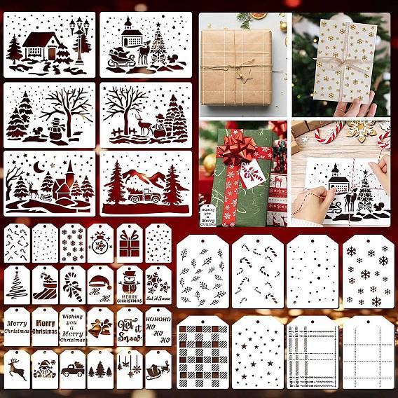 38шт. трафареты для рисования рождественских животных, с железными кольцами