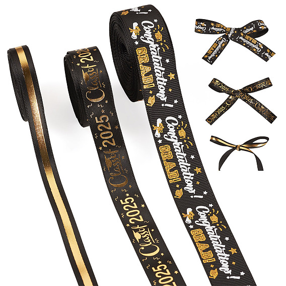 3 Стильная полиэстерная лента с узором для выпускного, аксессуары для подарочной упаковки