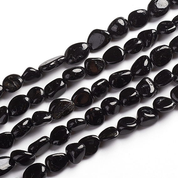 Натуральный черный турмалин бисер нитей, упавший камень, самородки