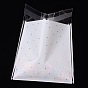 Rectangle OPP Cellophane Bags for Christmas, 13.1x9.9cm, Bilateral Thickness: 0.07mm, about 95~100pcs/bag