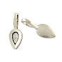 Tibetan Style Zinc Alloy Glue-on Flat Pad Bails, Lead Free & Cadmium Free, 21.3x7.8x1.5mm, Hole: 4x6mm, about 500pcs/500g