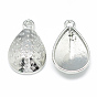Alloy Pendant Rhinestone Settings, Drop