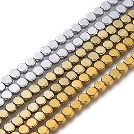 Немагнитные синтетический гематит бисер пряди, вакуумное покрытие pvd (сохранение цвета в течение 3 лет), плоско-круглые