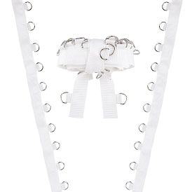 4 ярдов полиэстеровой шнуровочной ленты, железная лента для корсета с D-образным кольцом