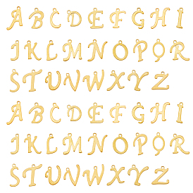 2 наборы 201 подвески из нержавеющей стали, буква аз ~ г очарование, лазерная резка