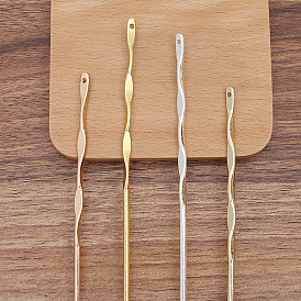 DIY Jewelry Accessories, Alloy Hair Stick Findings, with Loop