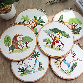 Cartoon animal embroidery material package cross stitch hand embroidery diy for beginners