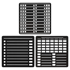 3шт. шаблон для стикеров из нержавеющей стали, квадратный