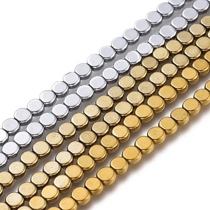 Немагнитные синтетический гематит бисер пряди, вакуумное покрытие pvd (сохранение цвета в течение 3 лет), плоско-круглые