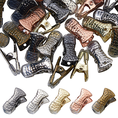 40шт. 5 цветов зажимы типа "крокодил" из сплава/железа, держатели удостоверений личности, шнурки одежда очки аксессуары, мини-пружинный зажим