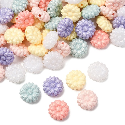 Непрозрачные акриловые бусины, подсолнечник