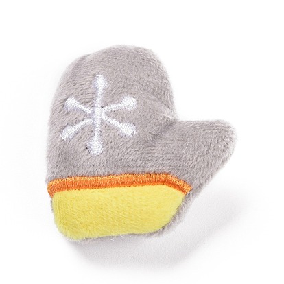 Puppenzubehör aus Baumwolle, mit Vliesstoff & Samtbesatz, für DIY-Brosche, Tasche, Socken, Schals, für Weihnachten, Handschuh mit Schneeflocke