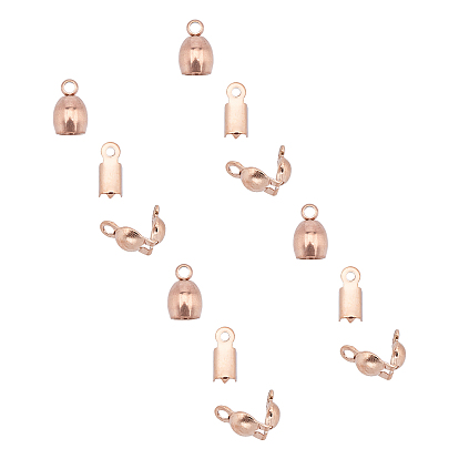 Вакуумное покрытие pvd 304 наборы наконечников шнура из нержавеющей стали, Включают складывающиеся концы обжимного шнура, кончики бусинок и заглушки