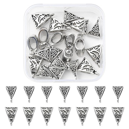 20шт 2 стиль тибетский сплав трубы поручни, петля под залог, бейлы