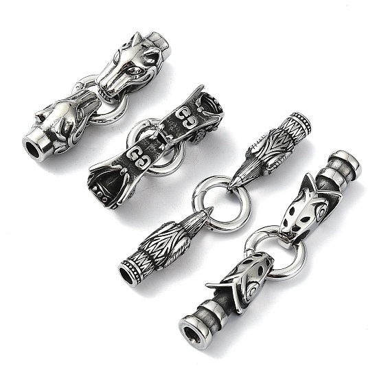 Тибетский стиль 304 пружинные кольца из нержавеющей стали, ручная полировка