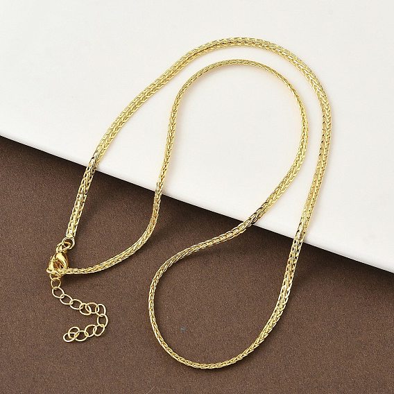2.8Мм латунные цепочки из пшеницы для женщин, стойки покрытие, долговечный, без свинца и без кадмия