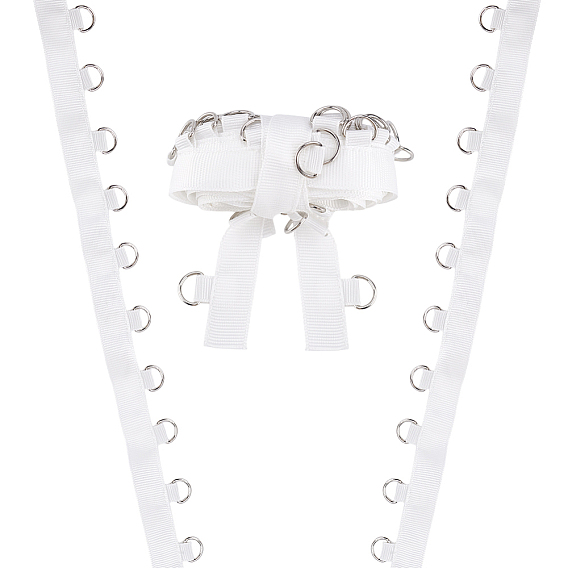 4 ярдов полиэстеровой шнуровочной ленты, железная лента для корсета с D-образным кольцом