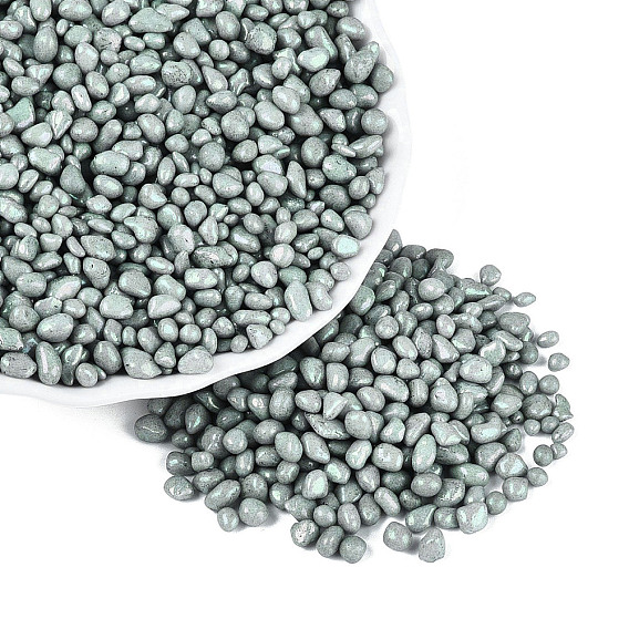 Opaque Glass Seed Beads, No Hole Beads, Imitation Cobblestone, Dyed