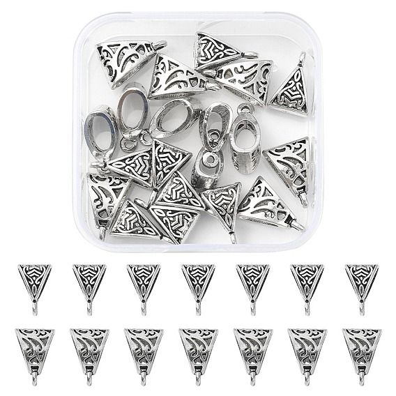 20шт 2 стиль тибетский сплав трубы поручни, петля под залог, бейлы