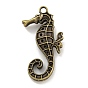 Tibetan Style Alloy Pendants, Sea Horse, Cadmium Free & Lead Free
