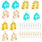DIY Cellulose Acetate(Resin) Earring Making Kits, Including U Shape  Pendants, Brass Earring Hooks
