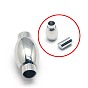 304 Stainless Steel Magnetic Clasps with Glue-in Ends, Oval