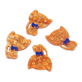 Embossed Graffiti Acrylic Pendants, for Earring Making, Cat