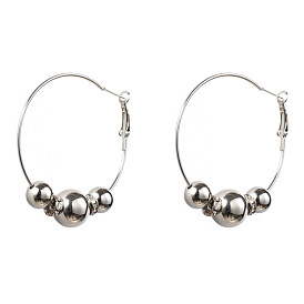 Shimmering Silver Triple Ball Earrings - Unique, Fashionable and Minimalistic Jewelry