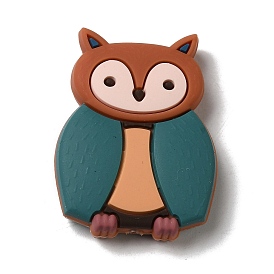 Food Grade Silicone Focal Beads, Chewing Beads For Teethers, DIY Nursing Necklaces Making, Owl